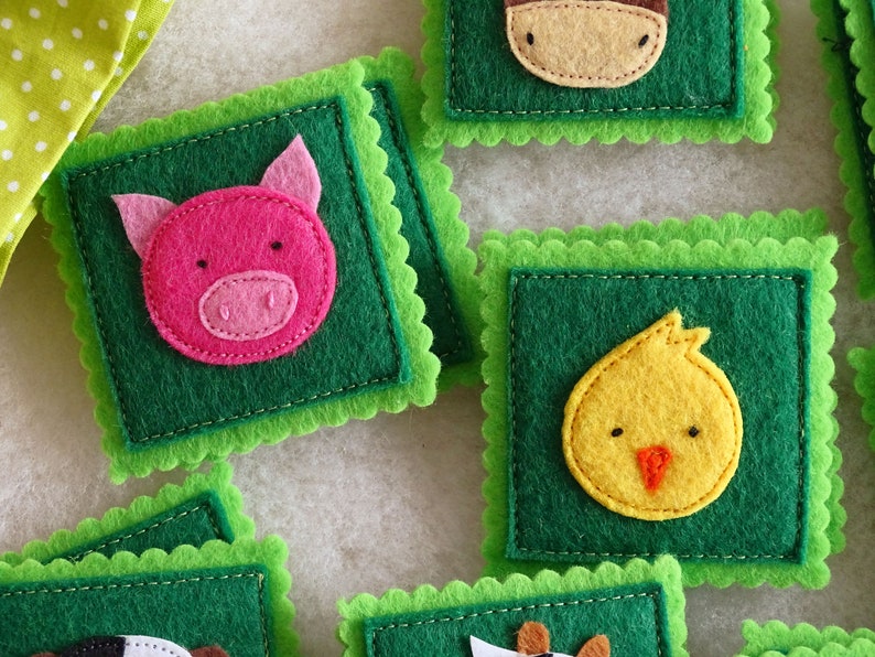 Felt Farm Animals Memory Game: Toddler Learning Toy image 7