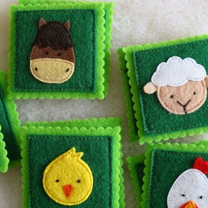 Felt Farm Animals Memory Game: Toddler Learning Toy image 8