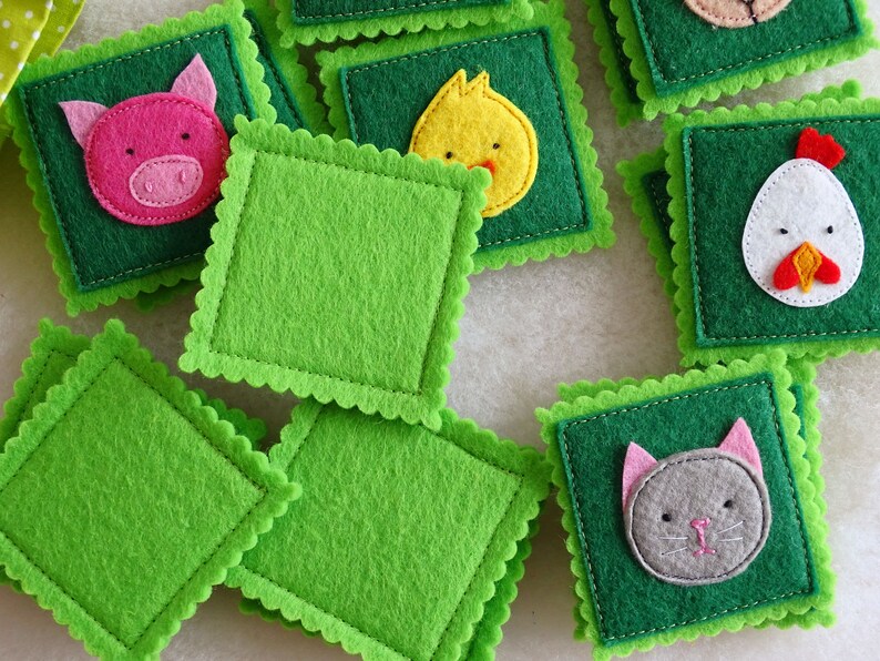 Felt Farm Animals Memory Game: Toddler Learning Toy image 4