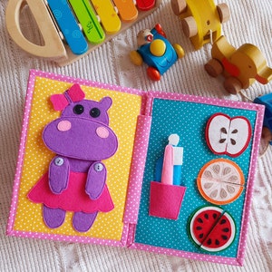 Dollhouse Quiet Book Toddler, Baby Book, Felt Montessori Kids Book, Activity Sensory Toddler Book, Soft Travel Busy Book, Soft Busy Board