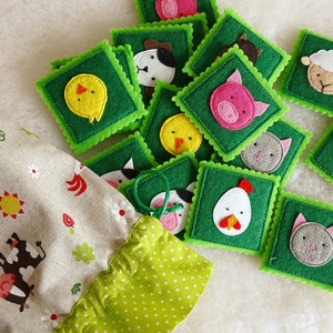 Felt Farm Animals Memory Game: Toddler Learning Toy image 1