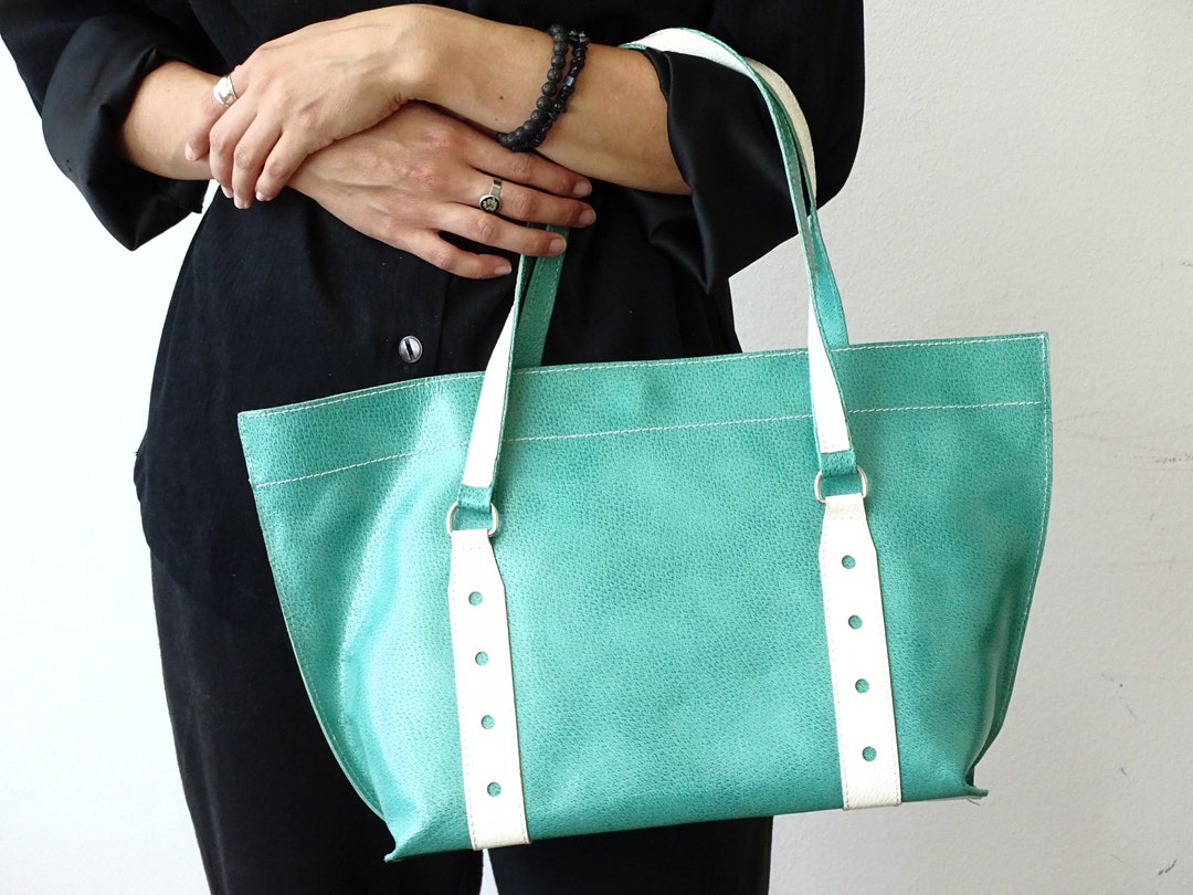 Handmade Green Leather Shoulder Tote Bag Genuine Leather - Etsy UK