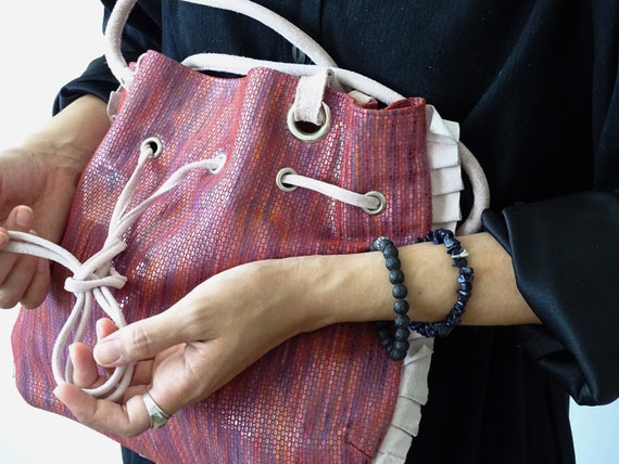 Ruffles green and blue bag sale