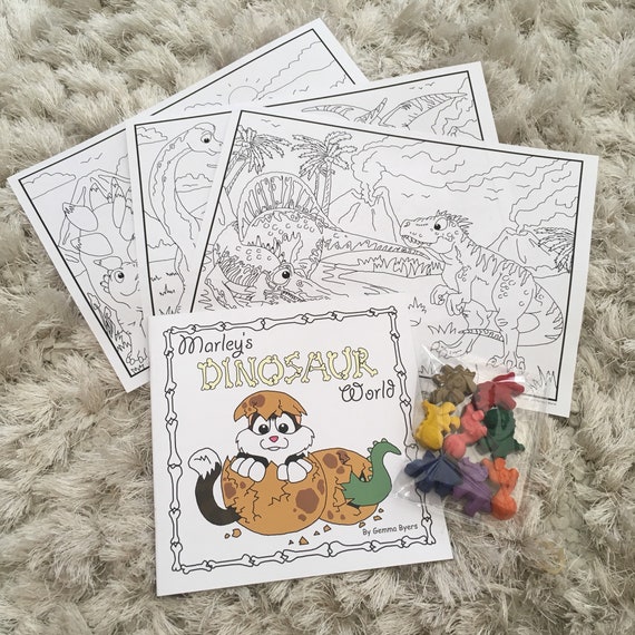 Download Children S Colouring Pages Marley S Dinosaur World Etsy