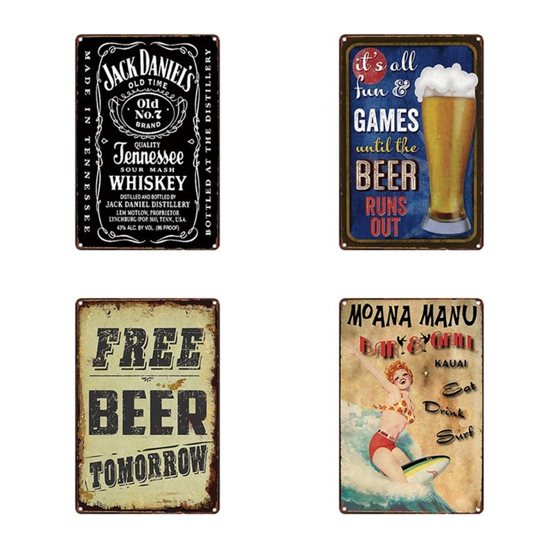 Vintage Retro Art Metal Tin Sign Poster Plaque Cafe Bar Club Home Wall Decor
