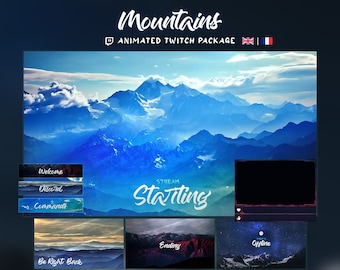 Mountain Pack | Twitch Animated Package | Scenes for Streamers, Mountains Overlays