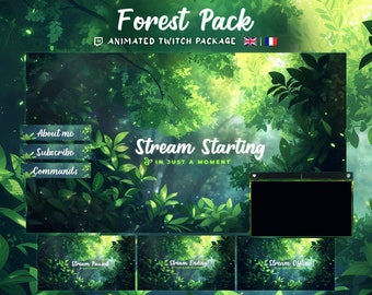 Forest Pack | Twitch Animated Package | Scenes for Streamers