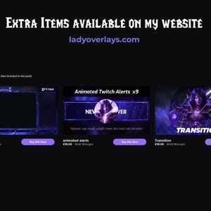 WoW Midnight Twitch Overlay Pack, Animated World of Warcraft Stream Scenes with Facecam and Panels for OBS and Streamlabs image 5