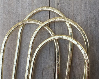 Hair pins in brass.simple effective way to keep your hair where you want it. 3 sizes. 3-4-5inches.