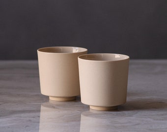 KUBO. 2 Ceramic Cups, Coffee And Tea Fine Handmade Mugs