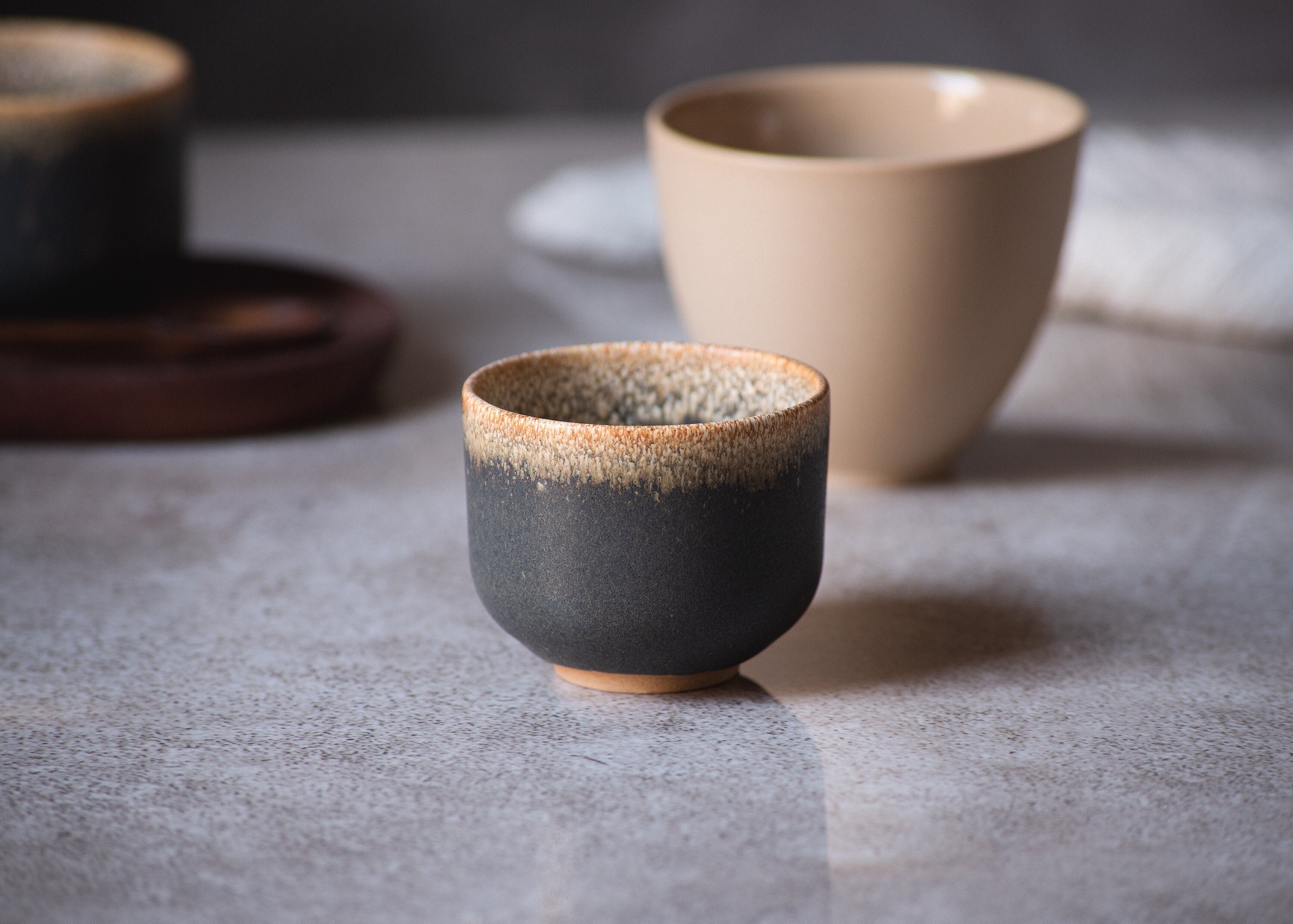 2 Oz / 60 Ml Beige Espresso Cup With Saucer, Modern Minimalist Design Espresso  Cup, Contemporary Coffee Cup, Nordic Stoneware Ceramic Cup 