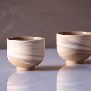 Cortado Cup, Ceramic Machiato Cup, Handcrafted Chocolate Brown Swirled Cup, Japanese Ceramic Mug, Small Coffee Cup, Wheel Thrown, Gift