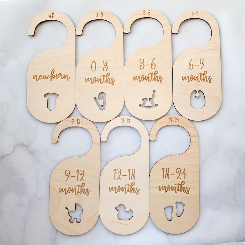 Wood Baby Closet Dividers Nursery Organizer Clothes Etsy