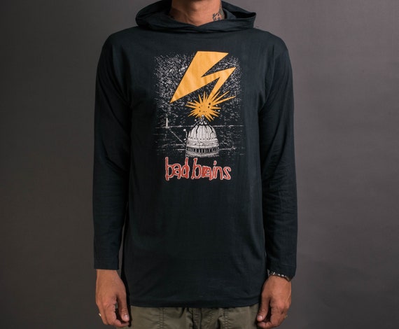 Vintage 1993 Bad Brains Rise Tour Hooded Longsleev
