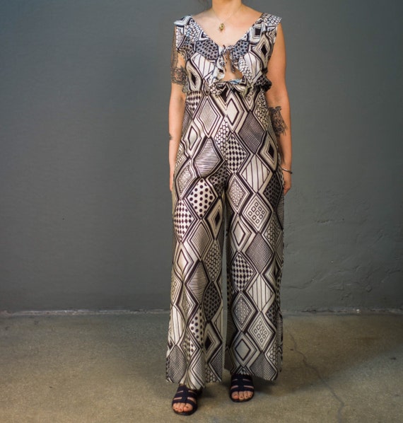 Vintage 60’s Patterned Jumpsuit