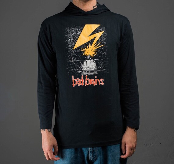 Vintage 1993 Bad Brains Rise Tour Hooded Longsleev