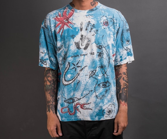 Vintage 1992 The Cure Wish Tour All Over Print T-S