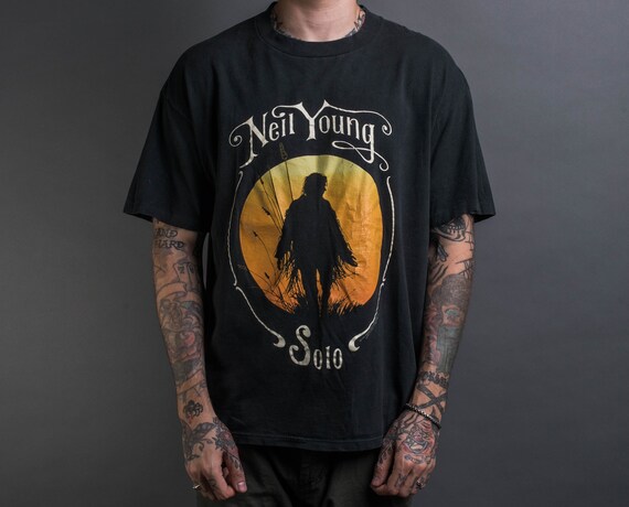 Vintage 1992 Neil Young Harvest Moon Tour T-Shirt