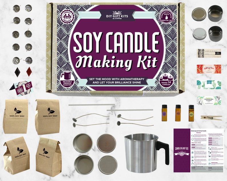 DIY Gift Kits Soy Candle Making Kit for Adults 49Piece Etsy