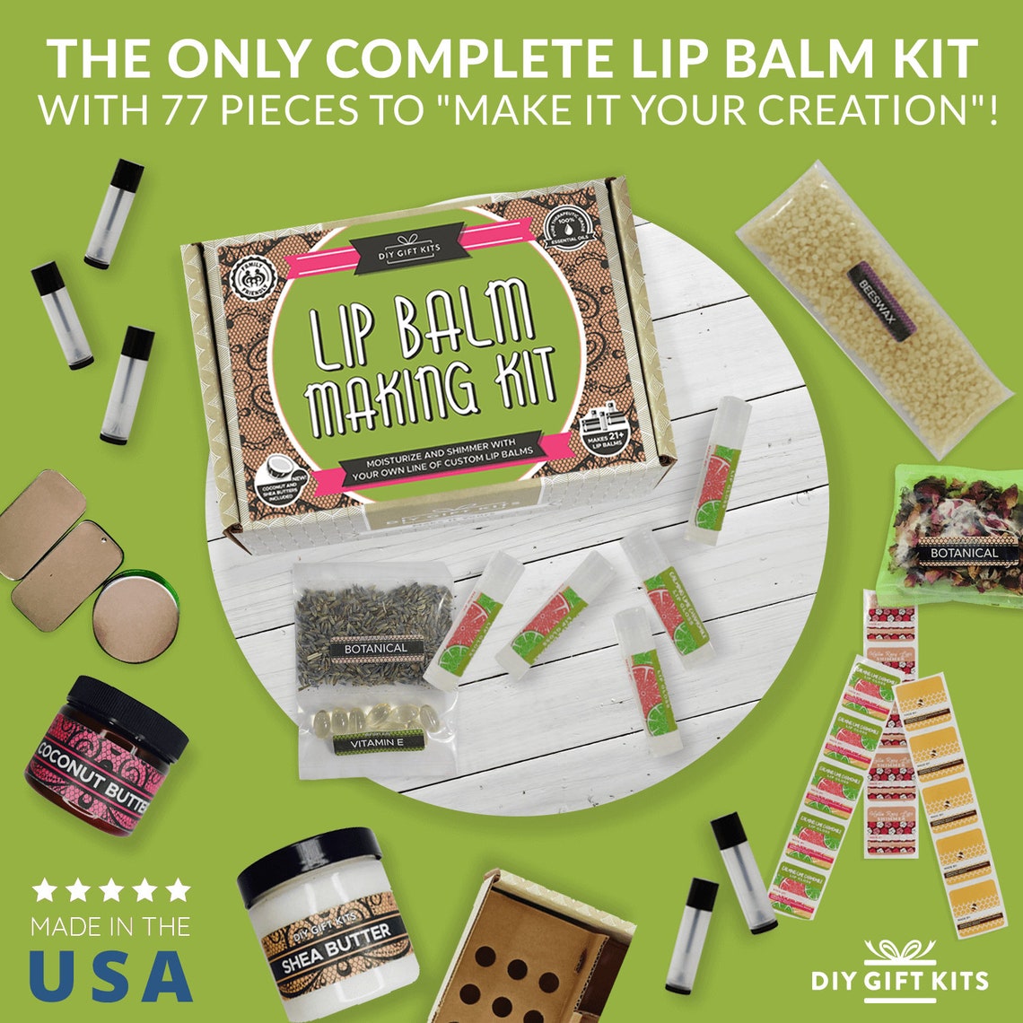 DIY Lip Balm Kit Deluxe 77piece Set With FILLING TRAY Etsy