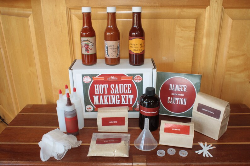 Make Your Own Hot Sauce Kit Makes 7 Bottles of DIY Hot Sauce Etsy