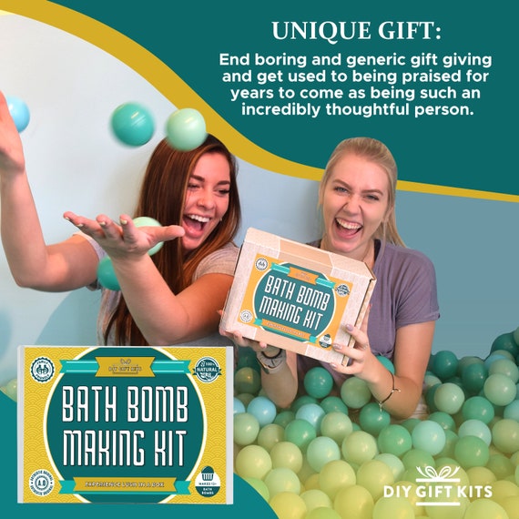 DIY Gift Bath Bomb Making Kit With 100% Pure Therapeutic Grade