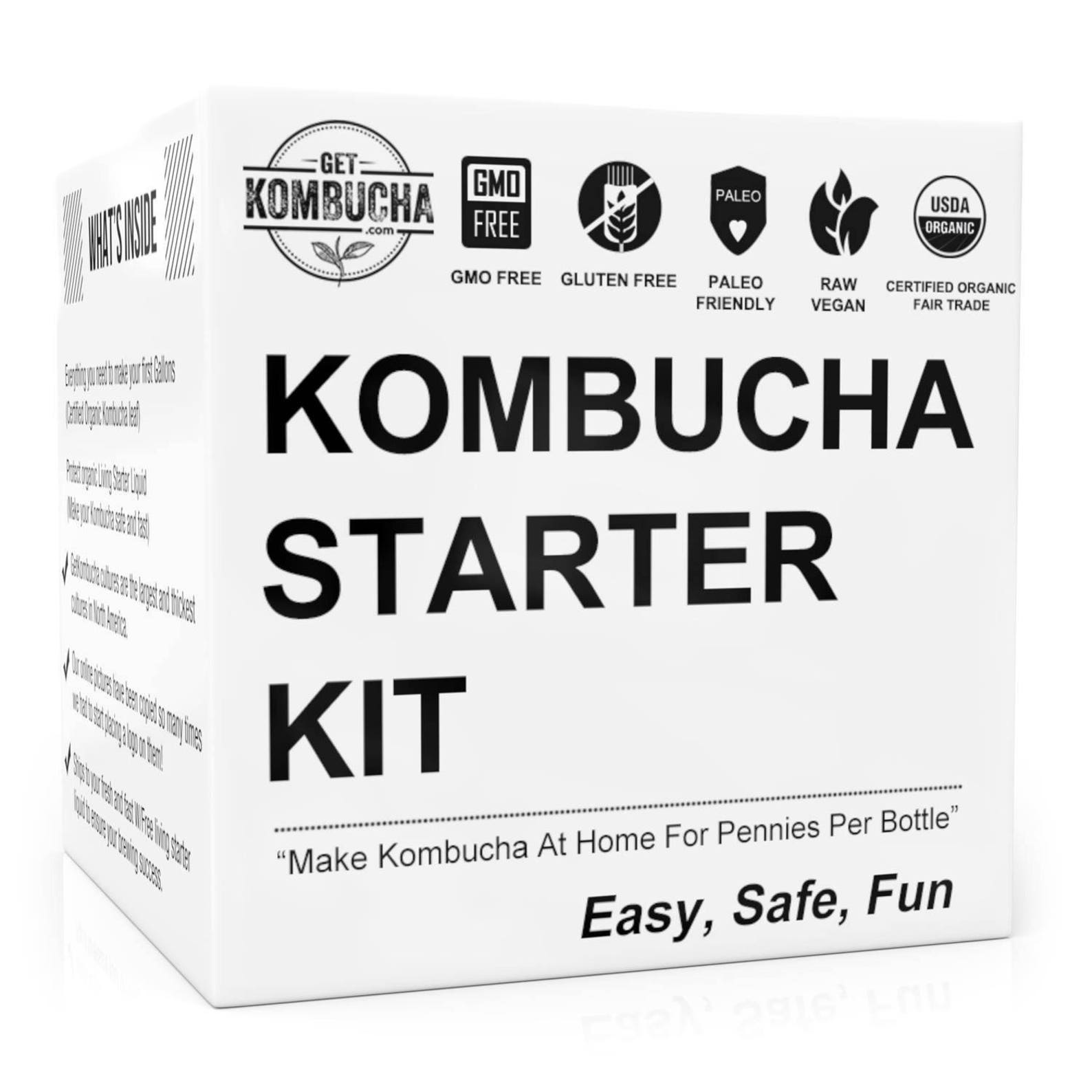 Easy safe. Vegan Kombucha. Organic Starterkit. Vegan Kombucha Tea. Набор Vegan Kombucha 30 + 50.
