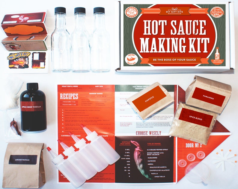 Make Your Own Hot Sauce Kit Makes 7 Bottles of DIY Hot Sauce Etsy