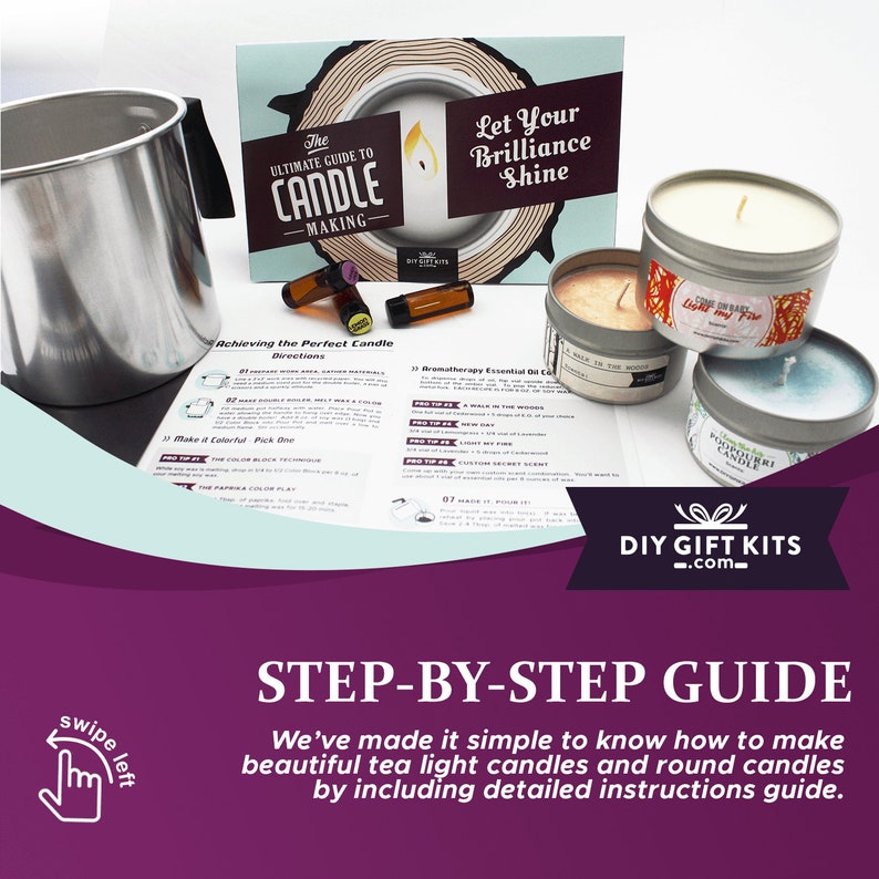 DIY Gift Kits Soy Candle Making Kit for Adults 49Piece Etsy