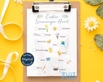 Easter Scavenger Hunt , kids activity, Spring activity, family activity, family game, Easter games, printable, INSTANT DOWNLOAD