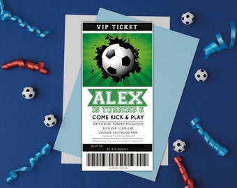 Personalised Football Party Invite / DIGITAL FILE / Party Invite / Print at home