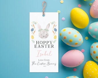 Easter Bunny Tag || Personalised Easter Digital Tag Easter Gift Tag