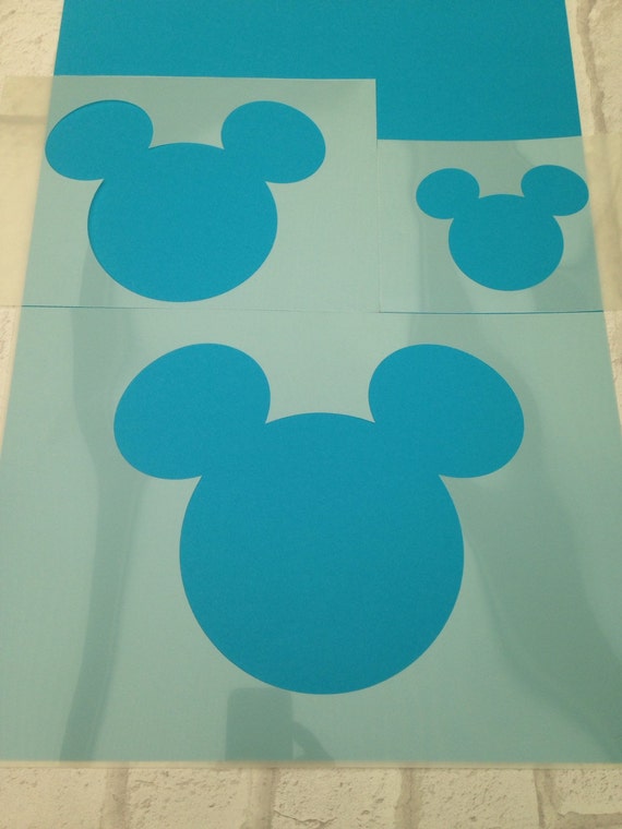 Mickey Mouse Silhouette Head Stencil Wedding Craft Silhouette Girls Bedroom Nursery Airbrush Painting Fabric Paint Decorating Diy