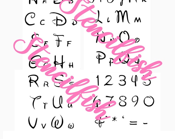 Disney Font Stencil Large Printable