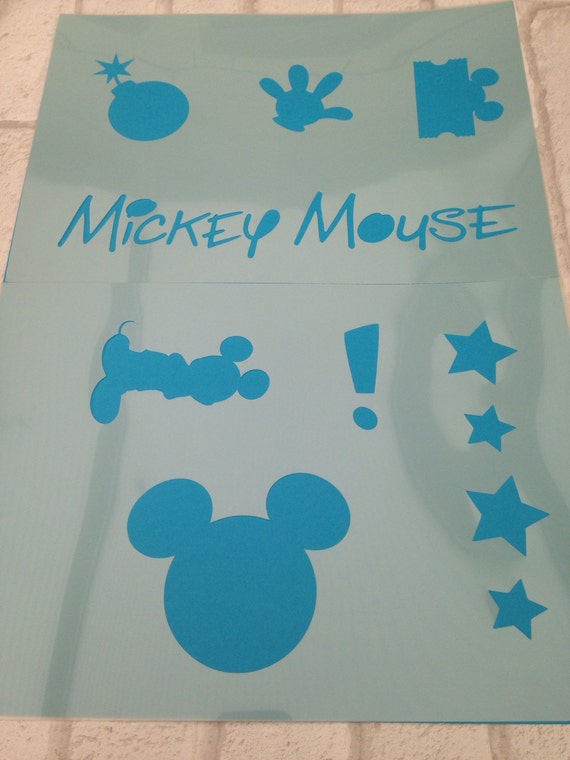 Mickey Mini Mouse KISS Mylar AIRRUSH Painting Wall Art Stencil