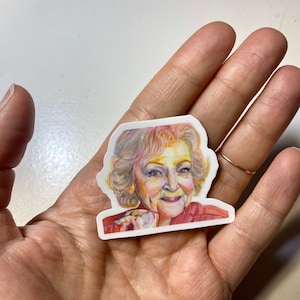 Betty White Mini Vinyl Sticker