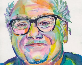 Danny DeVito Watercolor Print