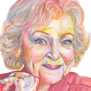 Betty White Watercolor Print
