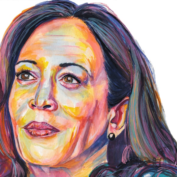 MVP Kamala Harris Watercolor Print