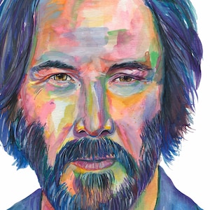 Keanu Reeves Watercolor Print