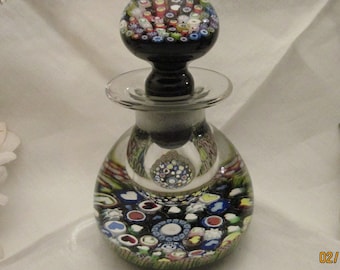 A Millefiori  Glass Bottle Paper weight.