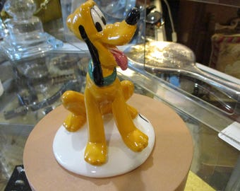 Pluto, Disney, Porcelain Micky Mouse Character Figurine.