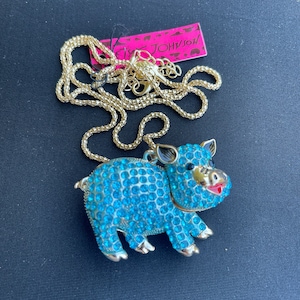 Betsey Johnson Jewelry NOS Pig Necklace