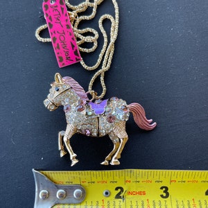 Betsey Johnson Jewelry NOS Horse Necklace