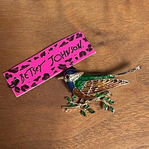 Betsey Johnson Jewelry NOS Bird Brooch