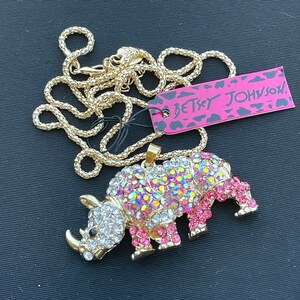Betsey Johnson Jewelry NOS Rhino Necklace