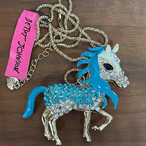 Betsey Johnson Jewelry NOS Horse Necklace