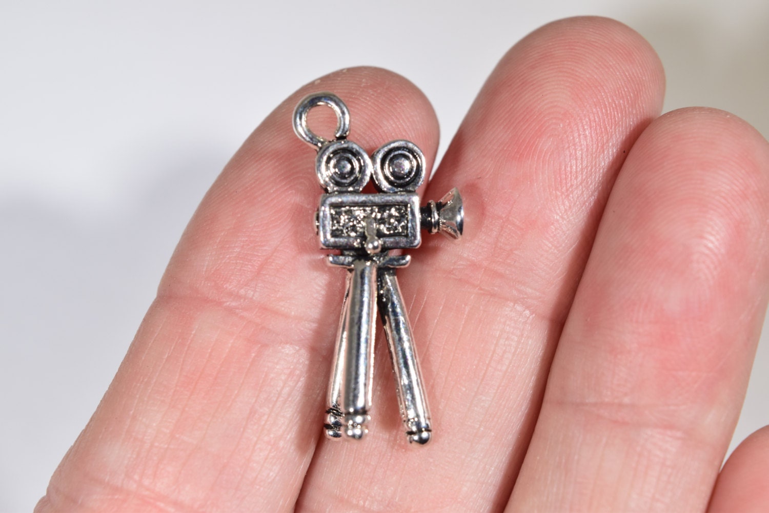 4 Movie camera charms silver film charms retro film charms Etsy