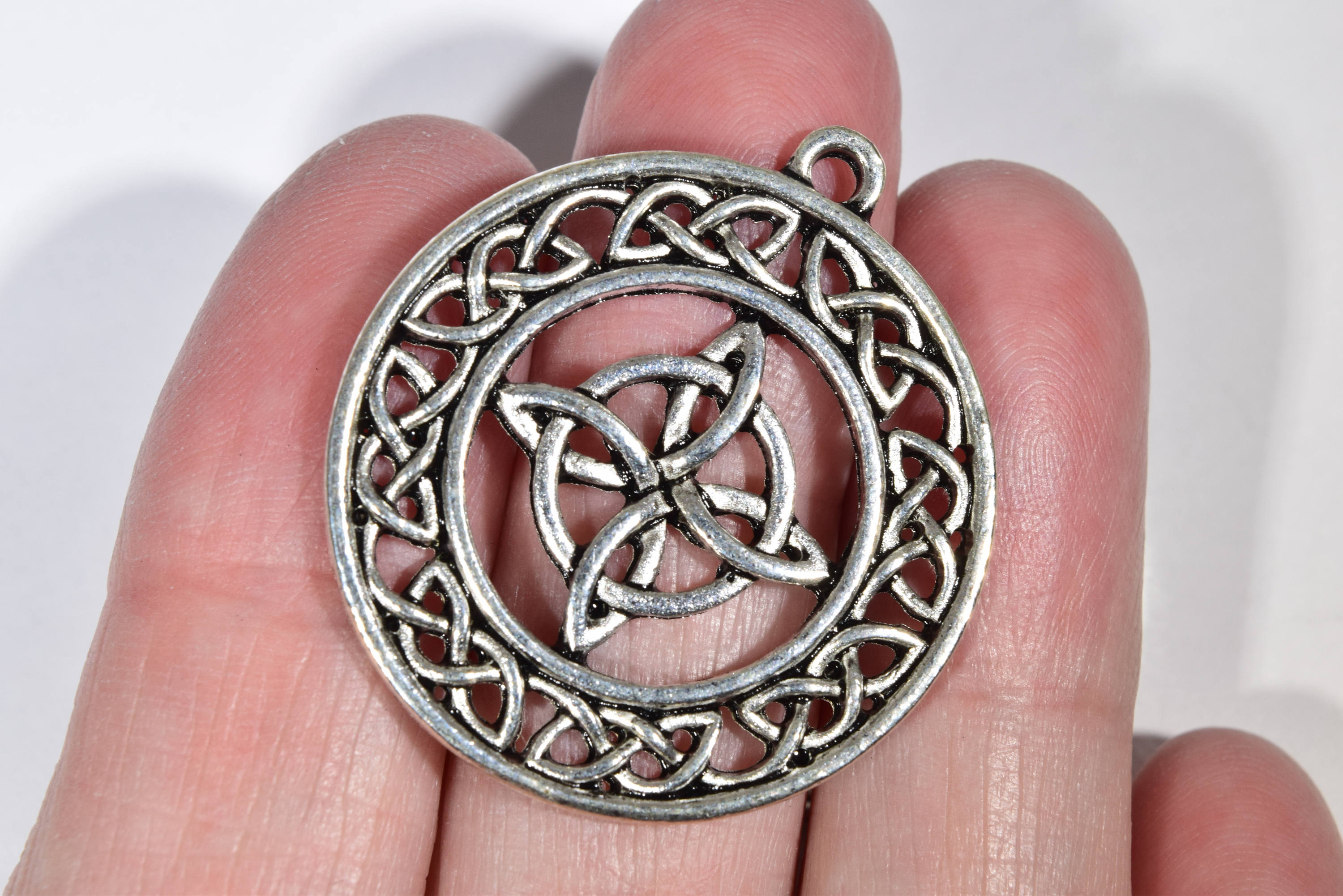 2 Celtic Pendants Celtic Knot Charms Irish Charms Celtic Etsy