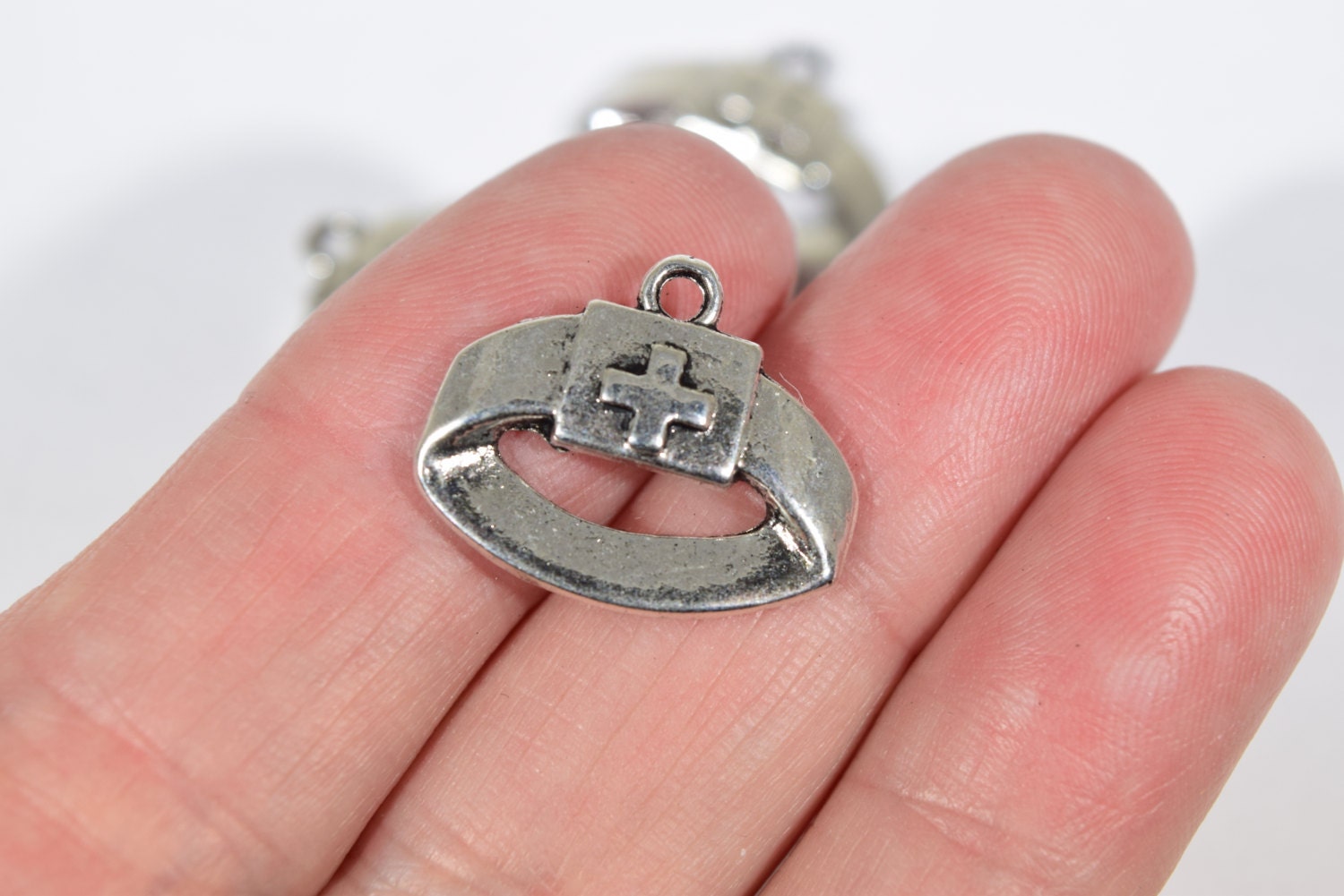 8 Nurse's hat charms medical charms medicine charms Etsy